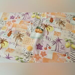 Island vacation cotton canvas fabric, 2.5 yards